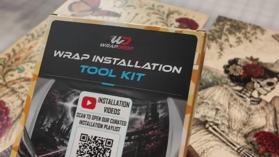 Pillar artwork and installation tools unpacked on the worktable