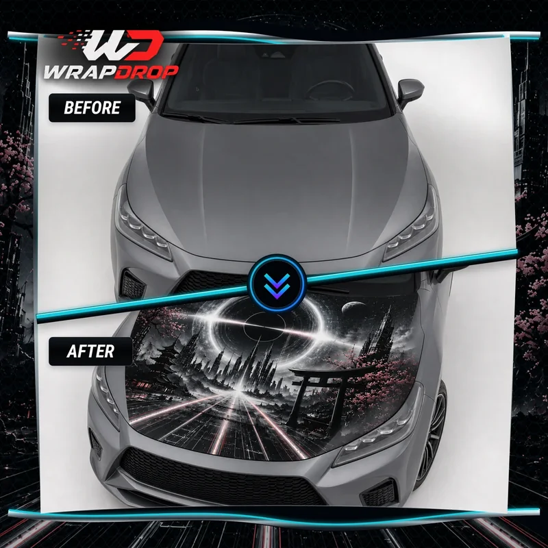WARPDRIVE before-and-after hood transformation